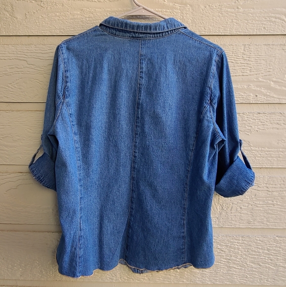 Nexx New York Roll Tab Denim Chambray Snap Shirt - Picture 3 of 8